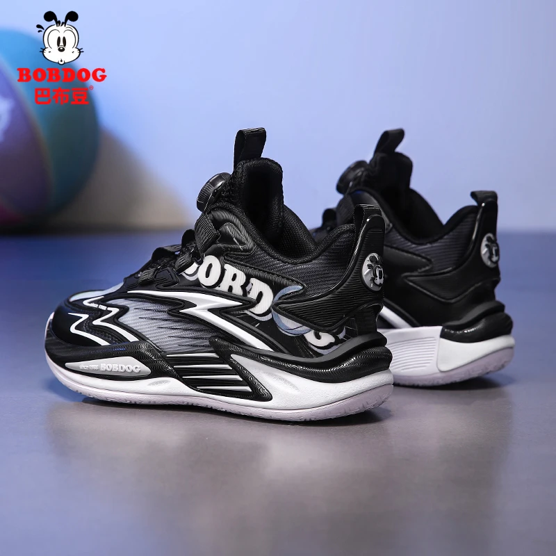 巴布豆男童运动鞋2025新款秋季薄款网面透气中大童篮球鞋男孩鞋子