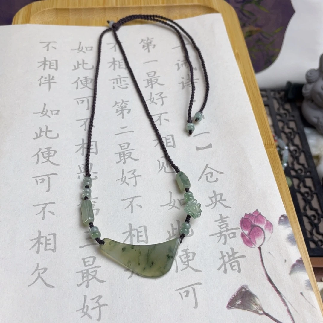 翡翠未镶嵌颈饰设计款项链
