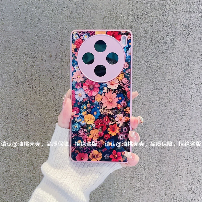 （vivoX100系列）金属漆玻璃壳适用vivoX100/ vivoX100Pro手机壳潮