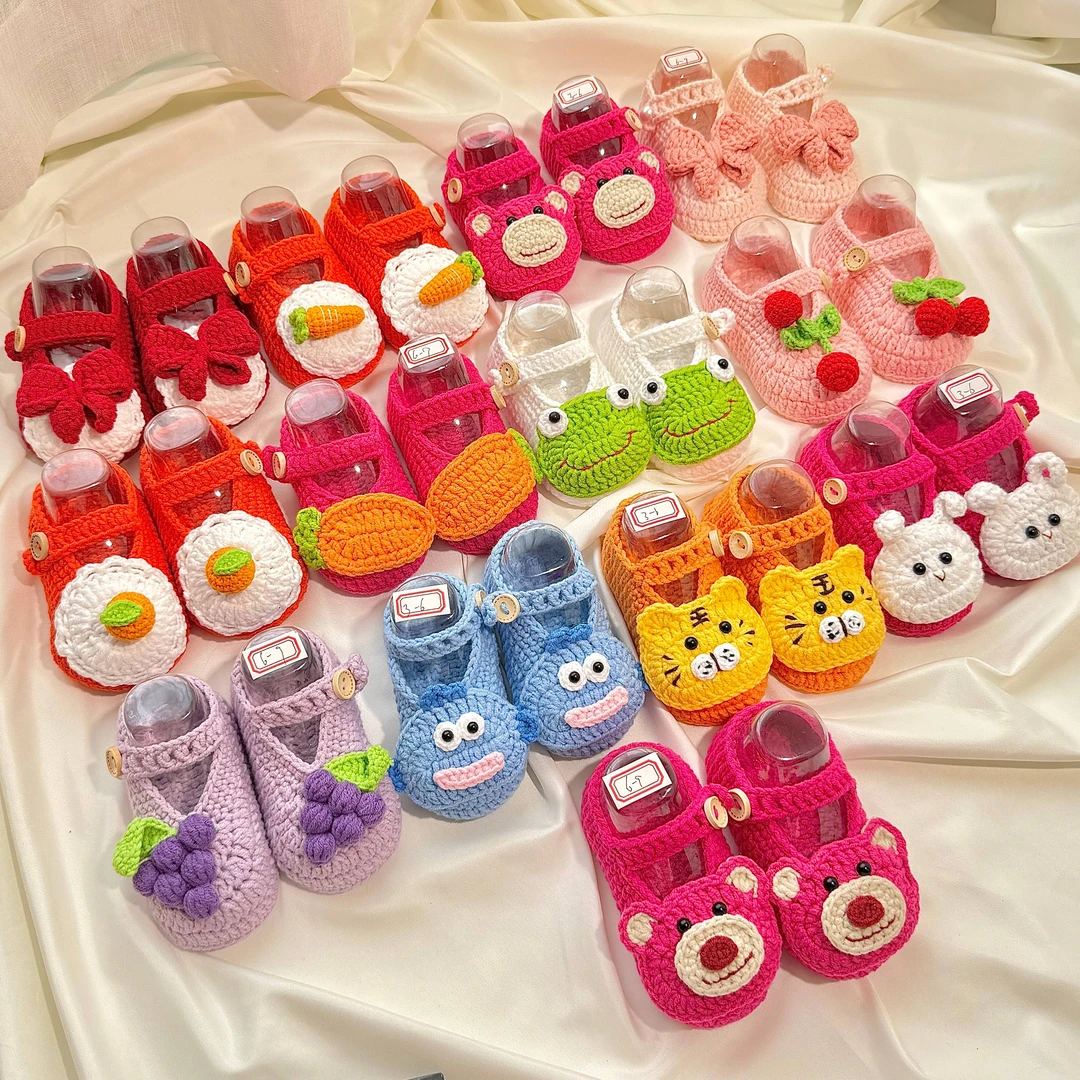 文创好物成品】儿童鞋非遗手工毛线钩织成品