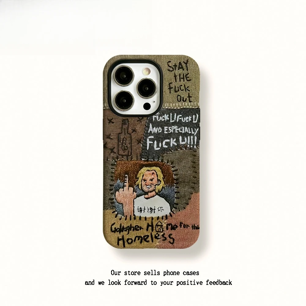 适用个性老头苹果17promax菲林二合一手机壳华为oppo小米vivo小众