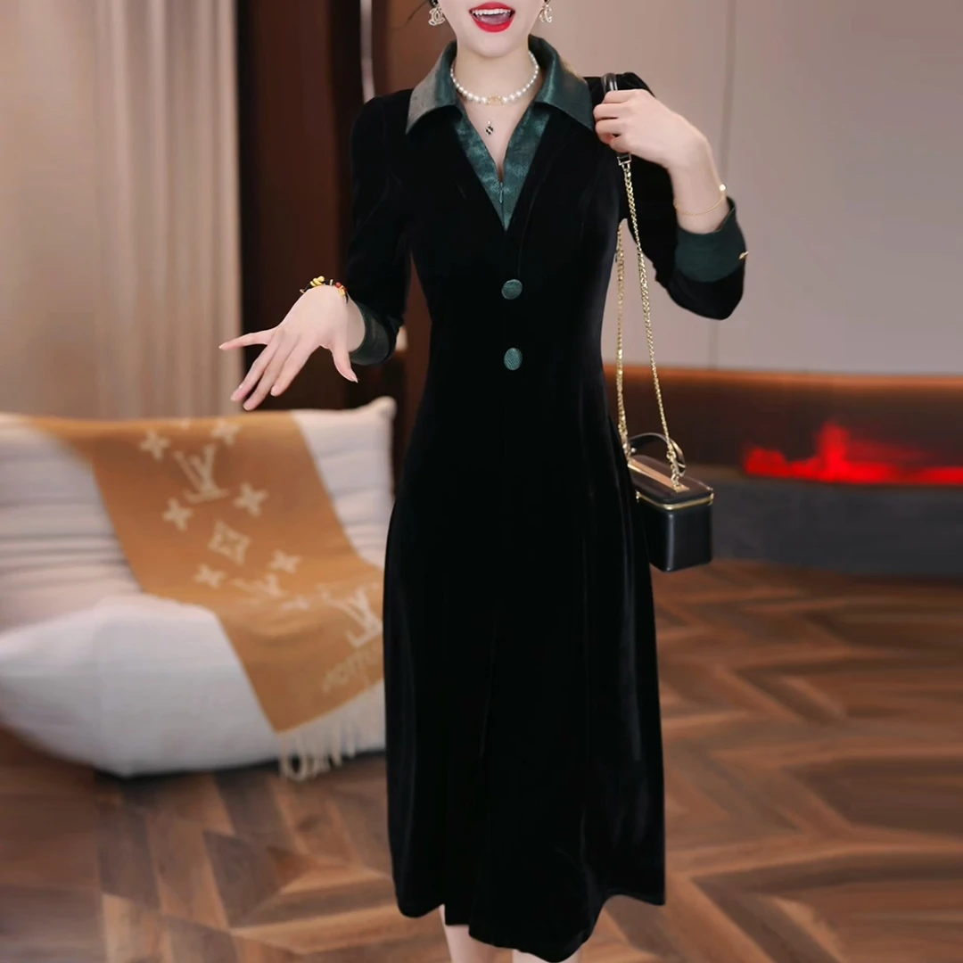 2025年十三行冬季新款套装裙女士气质显瘦裙子通勤风简单时尚流行