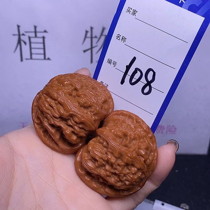 把件文玩核桃108/45白狮子