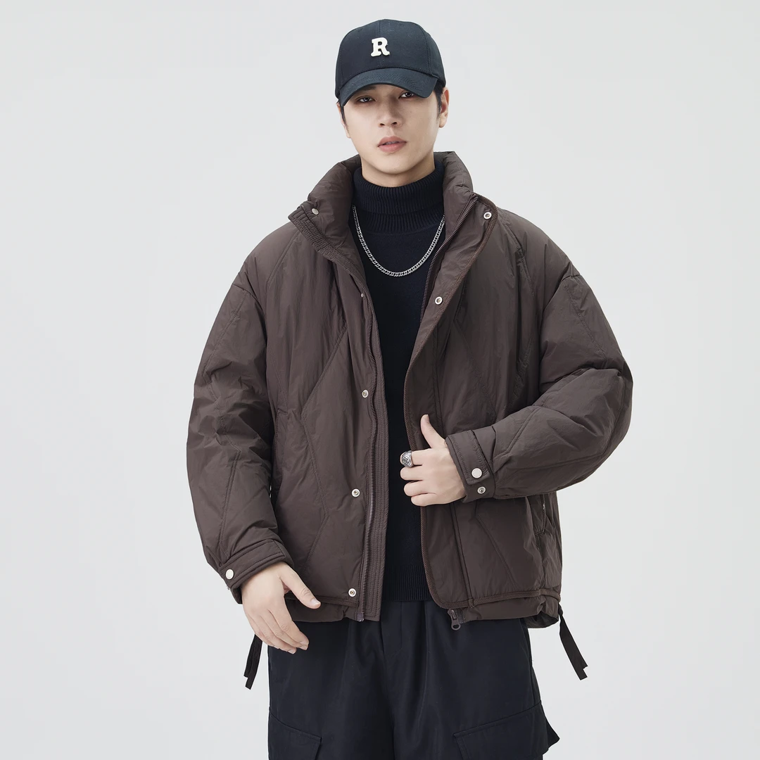 MR.MUDI/穆迪先生90白鸭绒羽绒服男冬季新款潮牌宽松立领保暖外套