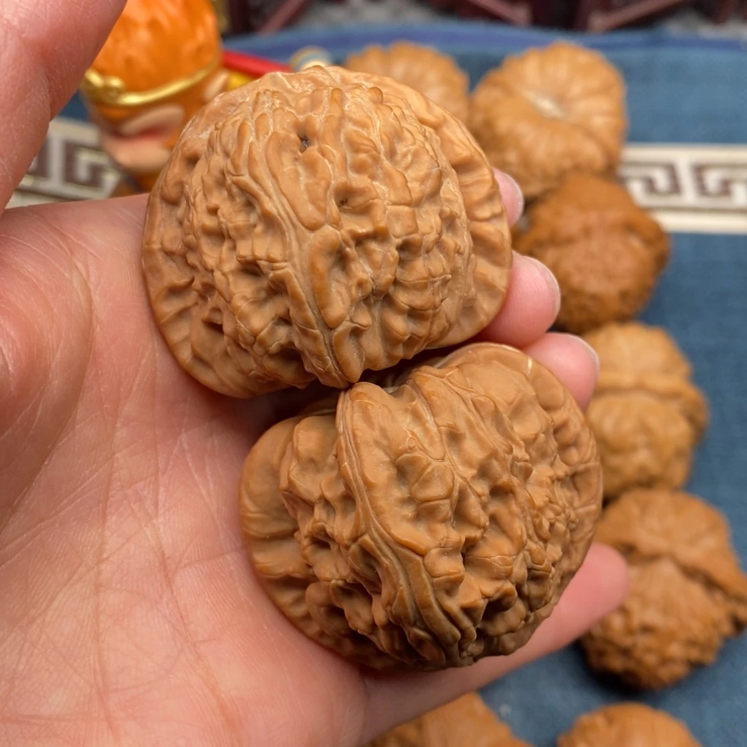 文玩核桃把件45全品毕业无药三角白53克