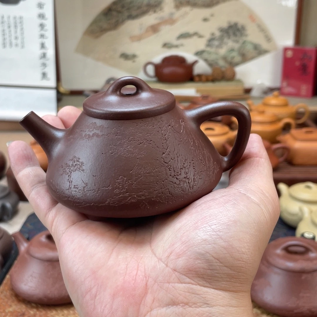 茶壶紫砂心**陈保原矿手工壶的直播间