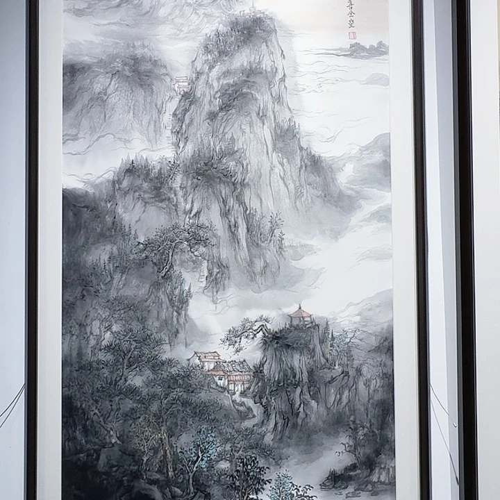 【***】国画泰岱清晖山水绘画作品