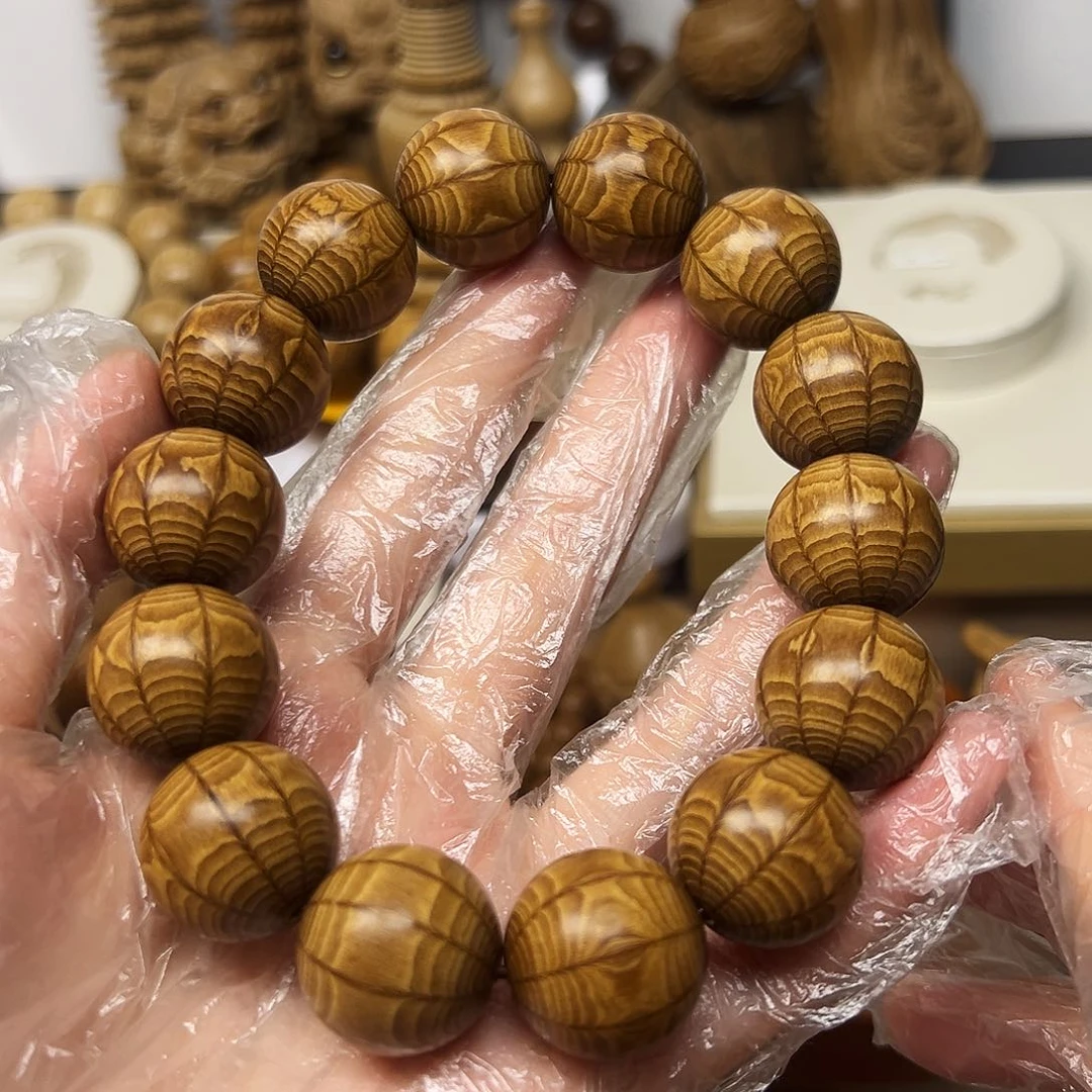 红***天五台九道木手串1.8