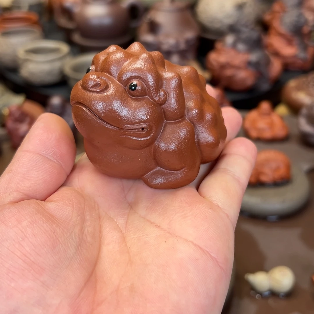 茶宠紫砂紫砂金蟾