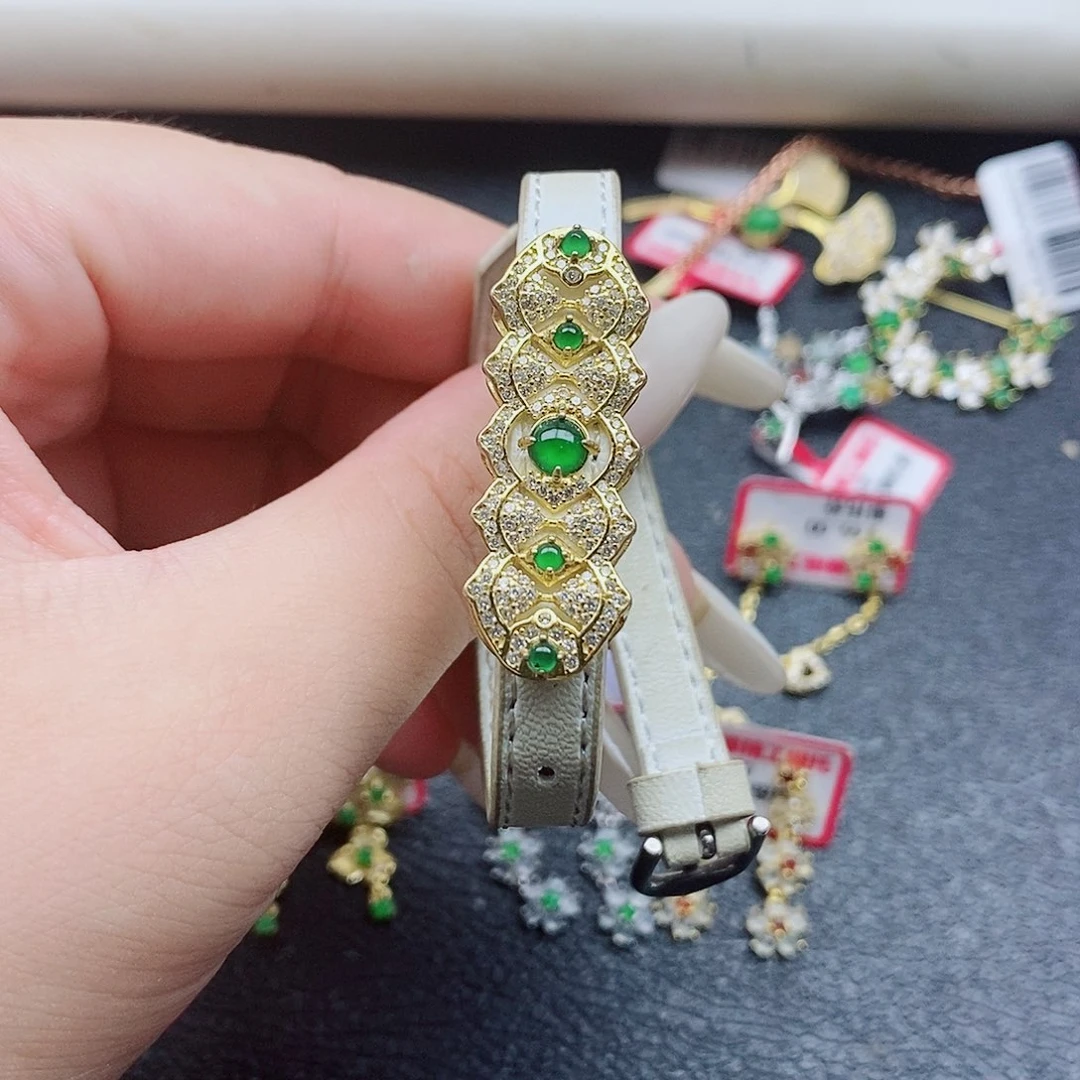 银S925镶嵌戒指翡翠