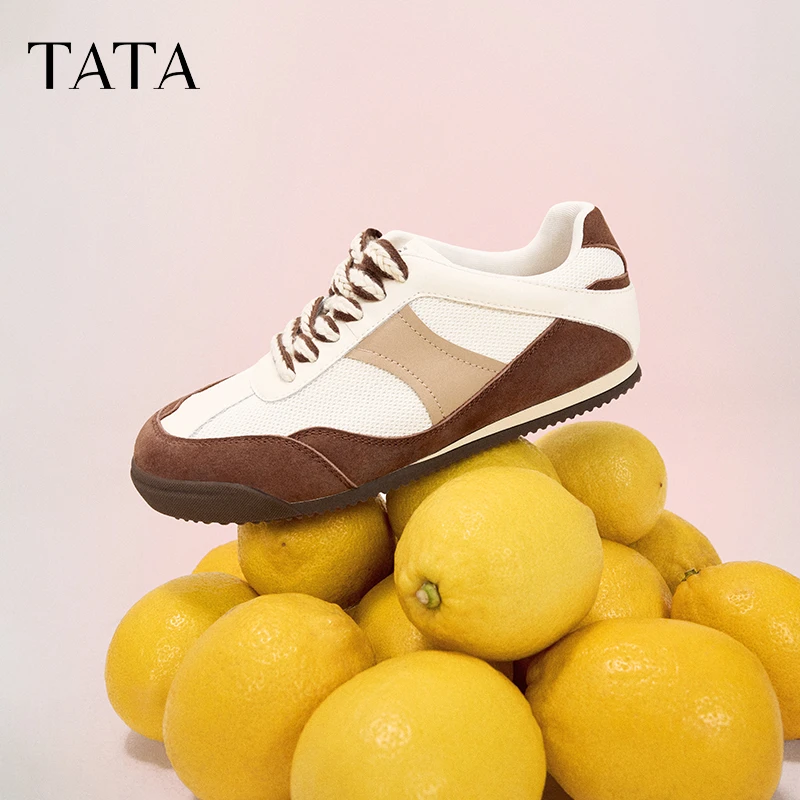 TATA他她2025夏新款复古撞色阿甘鞋德训鞋休闲运动鞋女鞋GQL01BM5