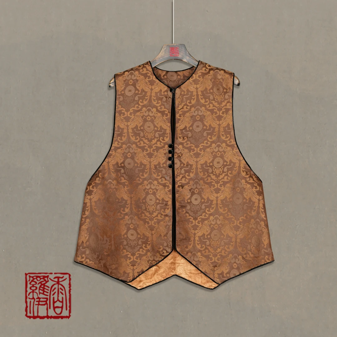 香罗伊【金裴】传统中式提花马夹