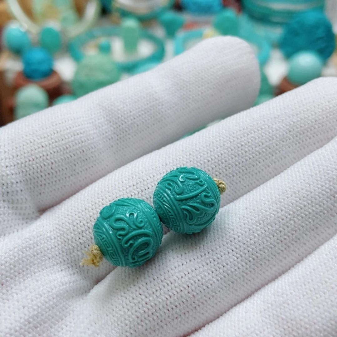 绿松石未镶嵌珠子12mm