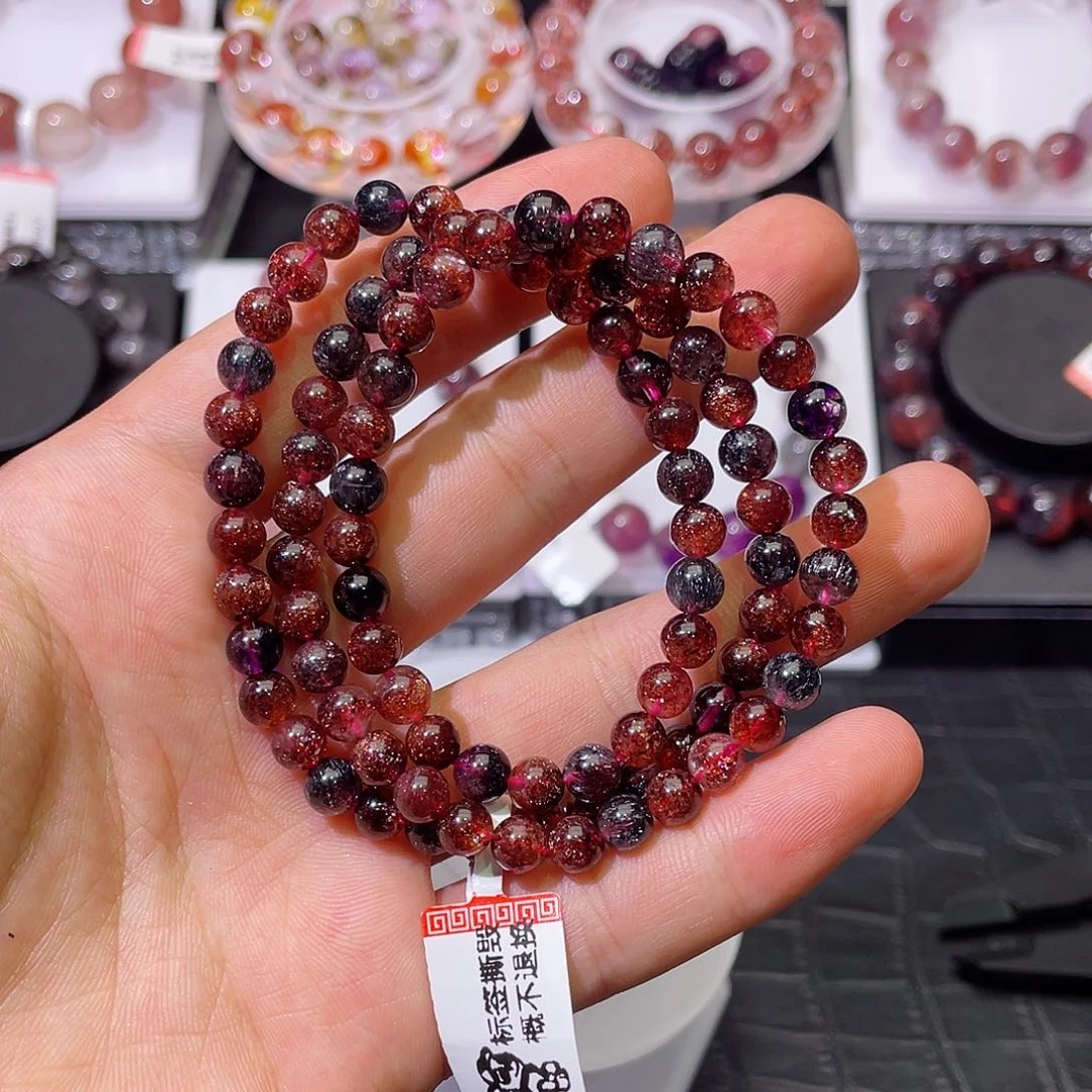 未镶嵌手链水晶黑加仑6.2