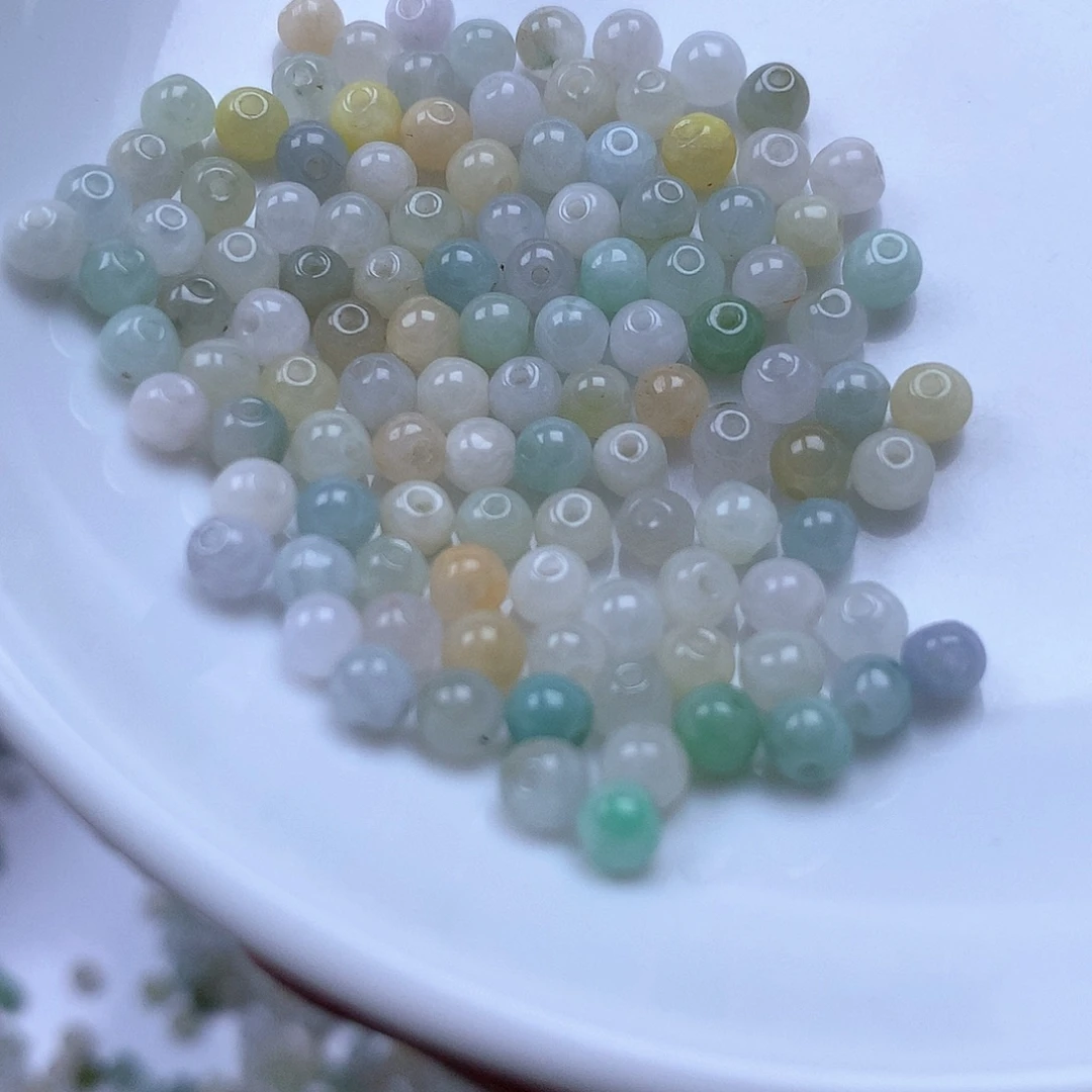 翡翠散珠翡翠散珠100颗卡3*