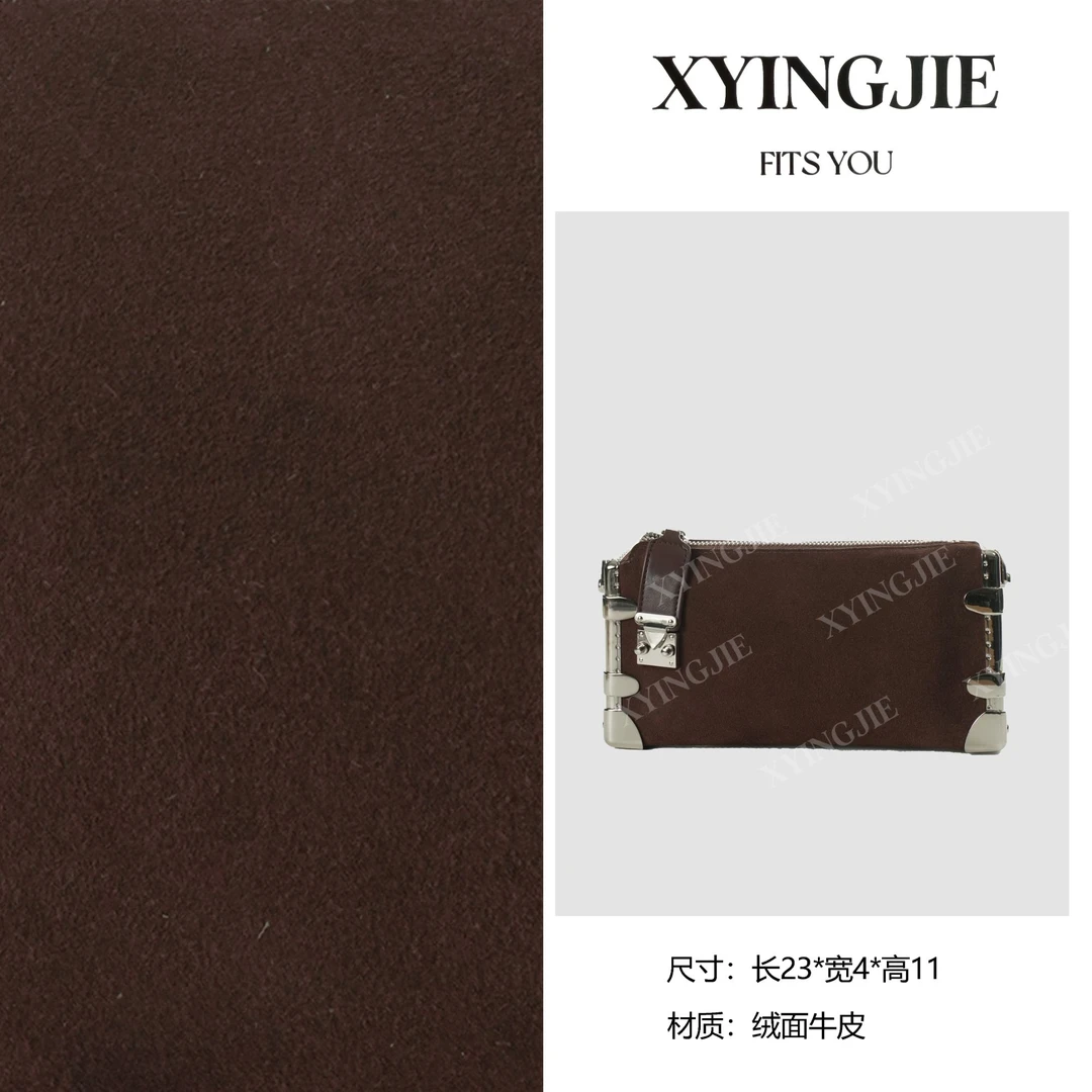 XYINGJIE· 原创设计 真皮高定手提单肩斜跨包 BV250345-3-深焙棕