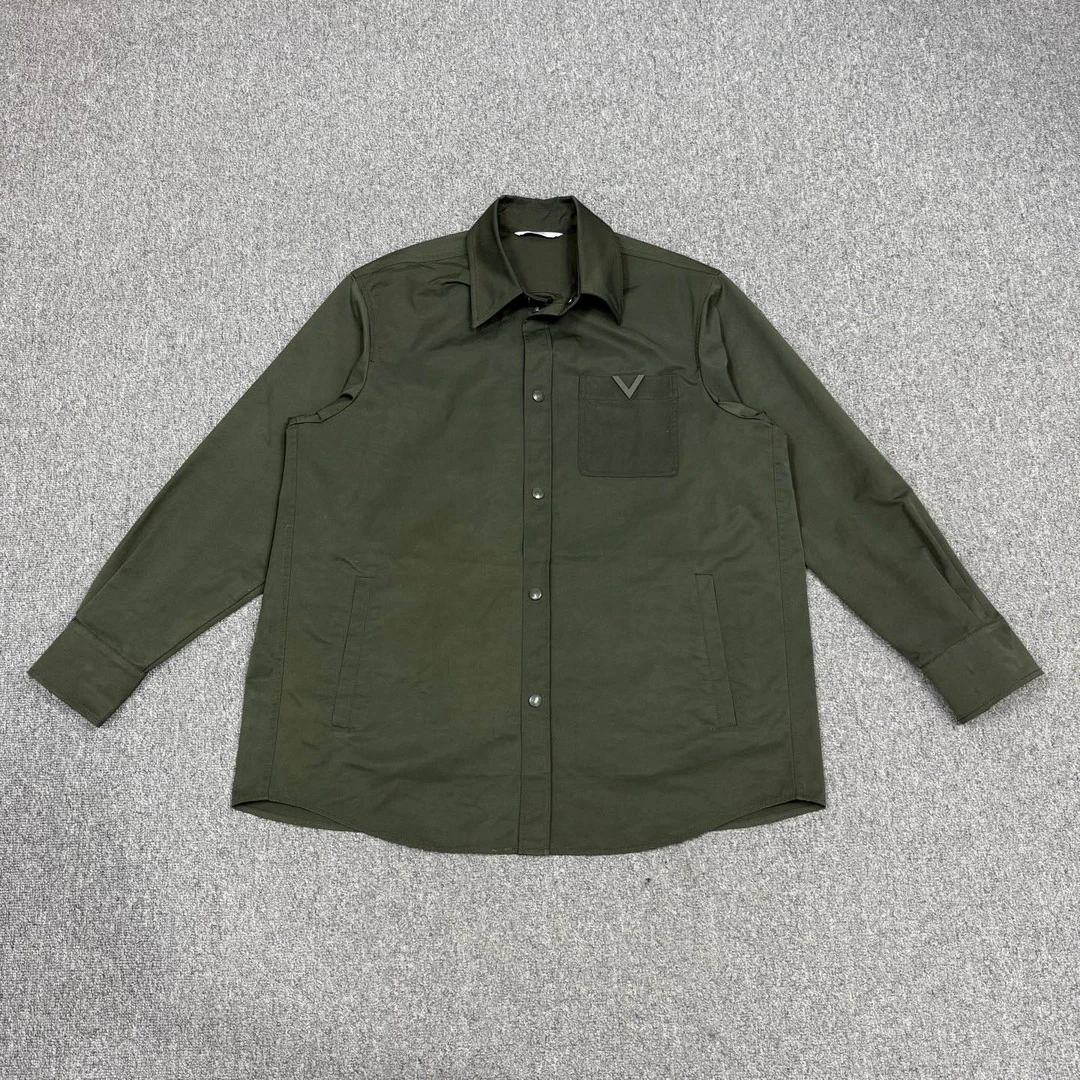 99新 Valentino/华伦天奴 16265434绿色胸前经典尼龙外套50码