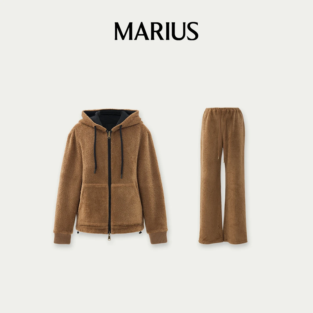 MARIUS-M-经典双面泰迪外套/空气裤