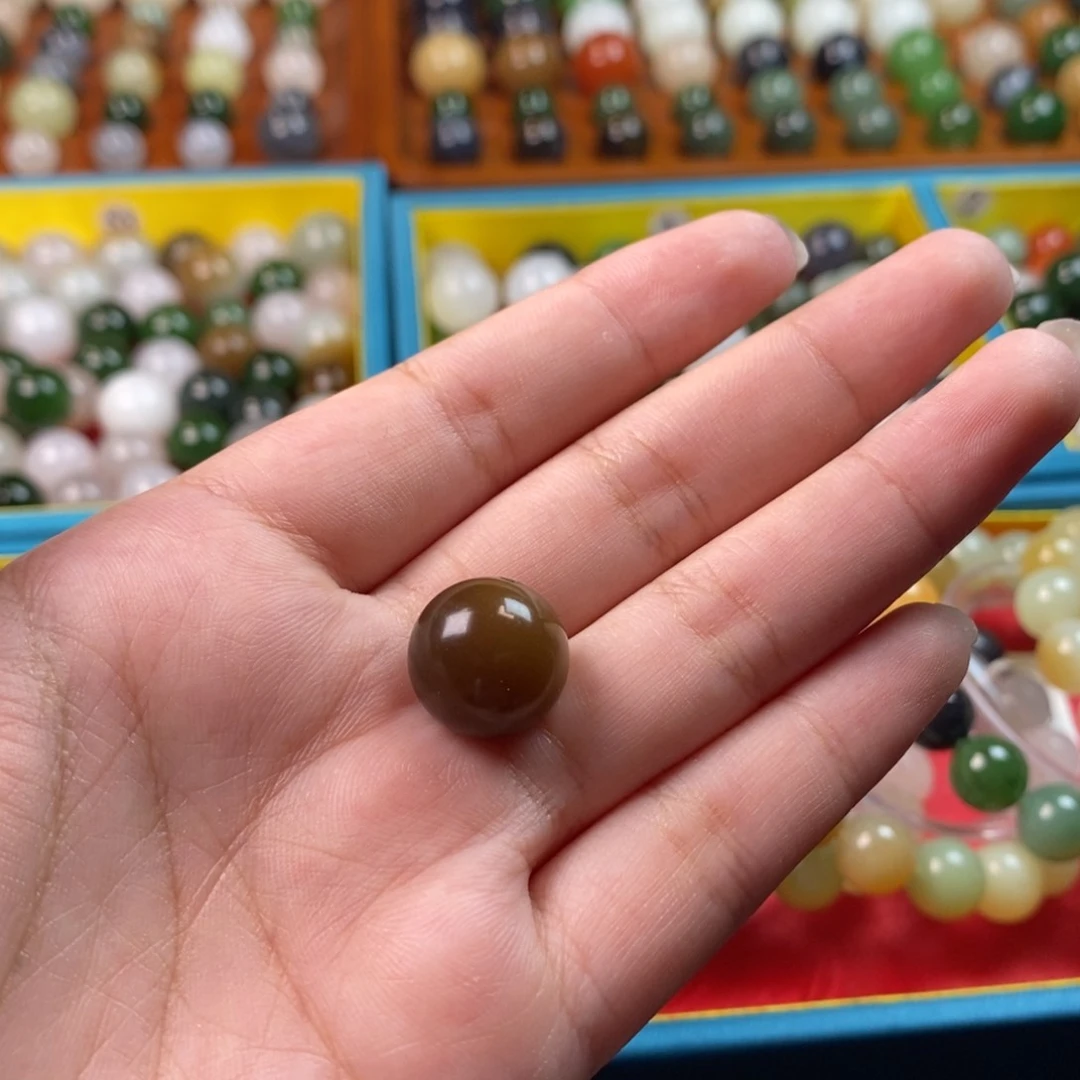 和田玉未镶嵌珠宝奇石福利红糖单珠z14