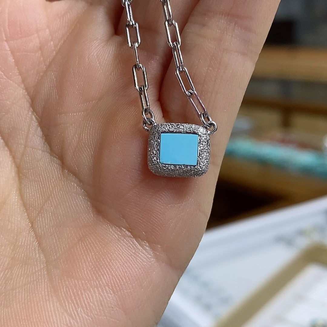 银S925镶嵌绿松石珠宝奇石