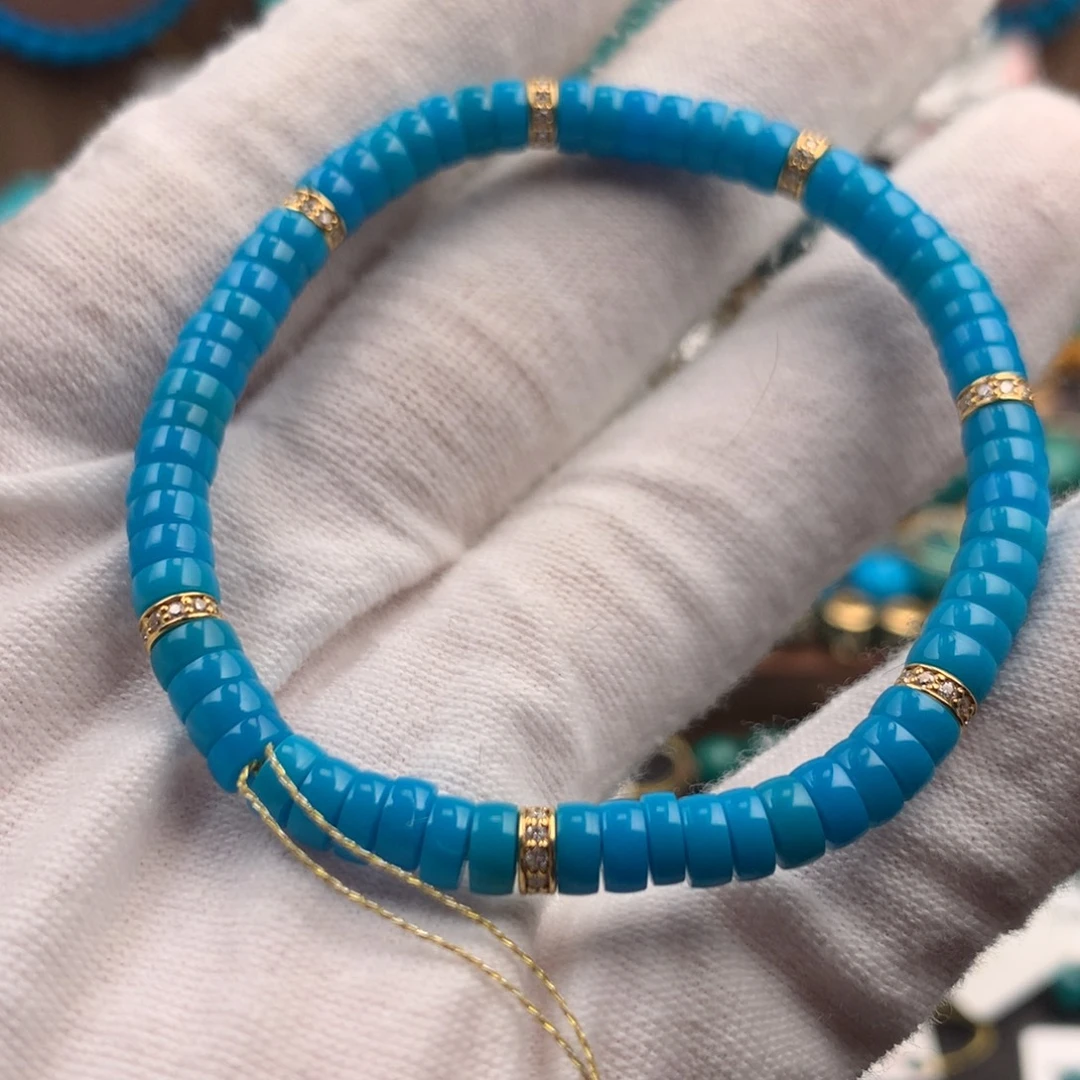 绿松石未镶嵌绿松石4.8mm
