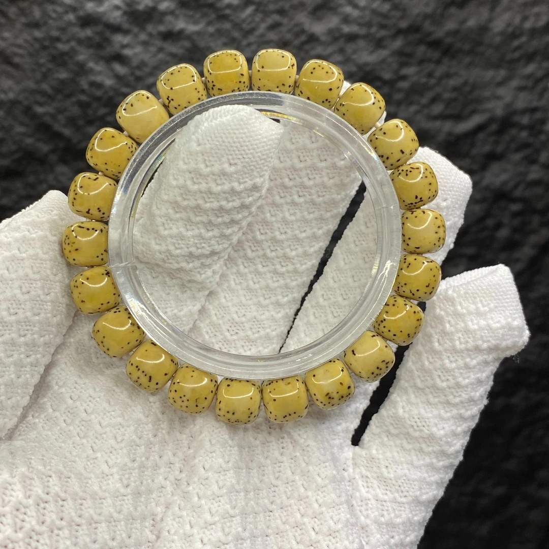 原生态石玉料星月菩提-古瓷白纯手盘玩-卡十