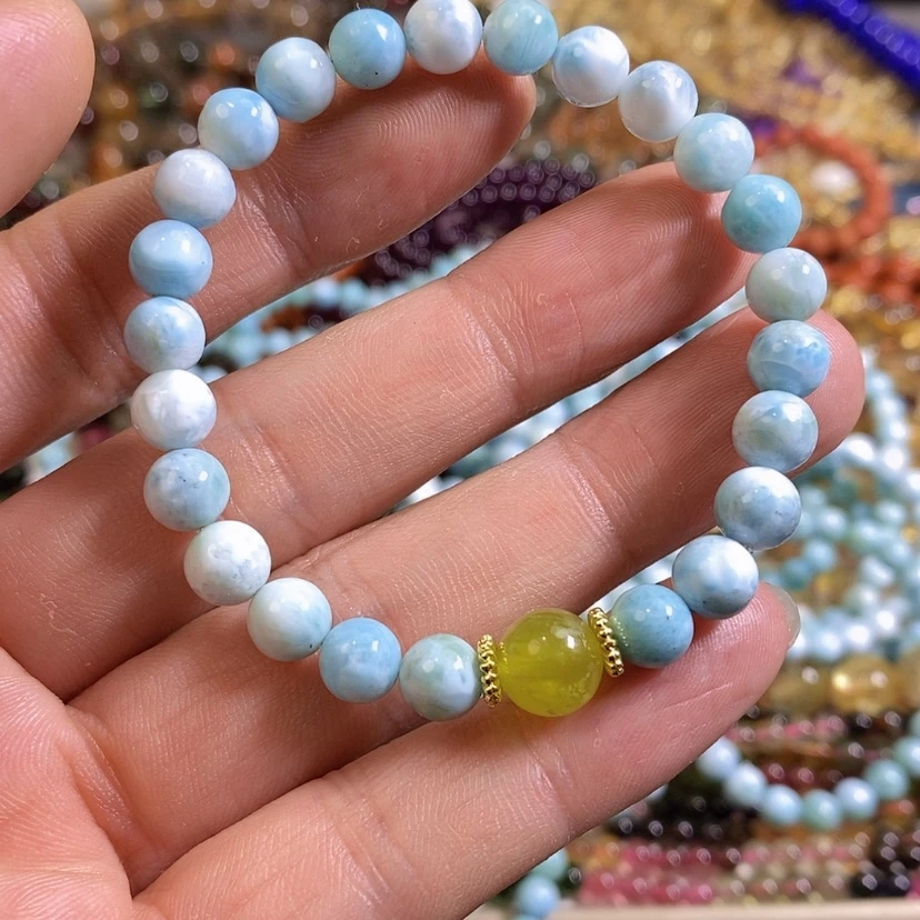 【闪购商品】紫晶手链未镶嵌黑****人7.2mm手链