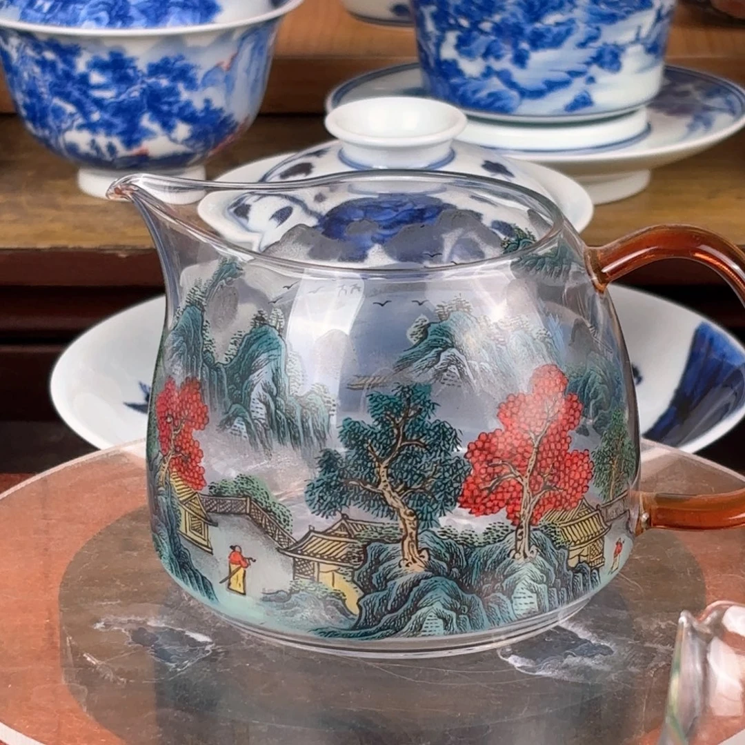 景德镇手绘公道杯山水