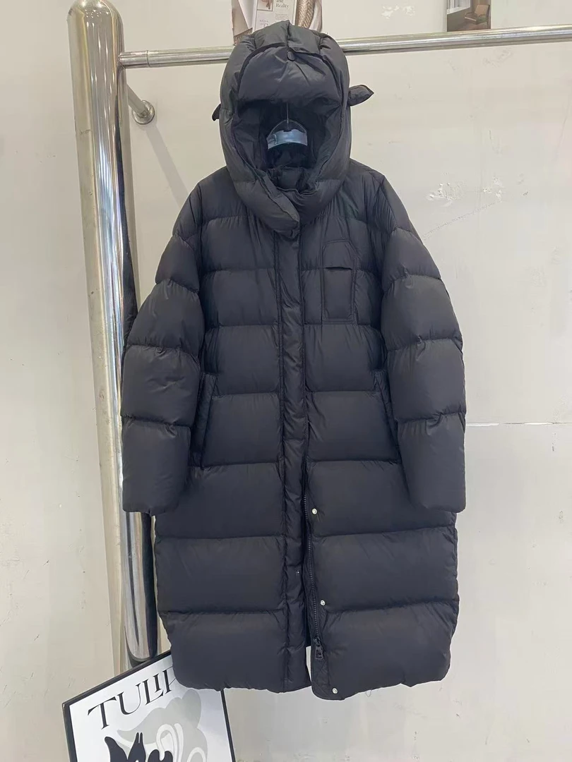 鑫燃KIKI 小羊帽加长款90绒羽绒服外套  3009 FKS【F】