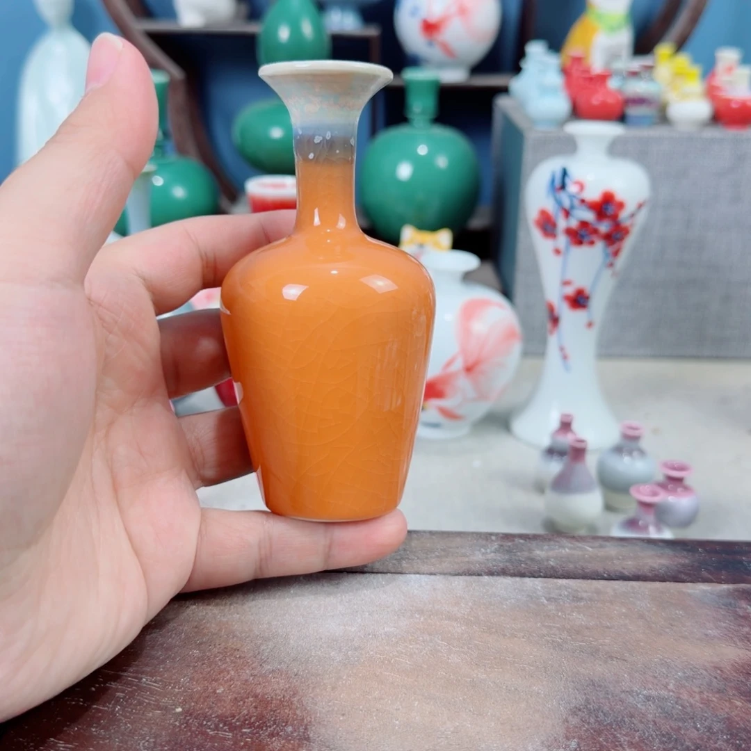 陶瓷手工小花器摆件