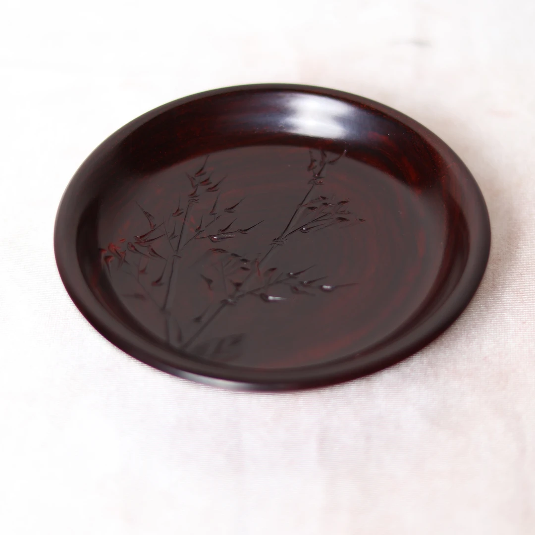 c15422 檀香紫檀-阴刻小碟