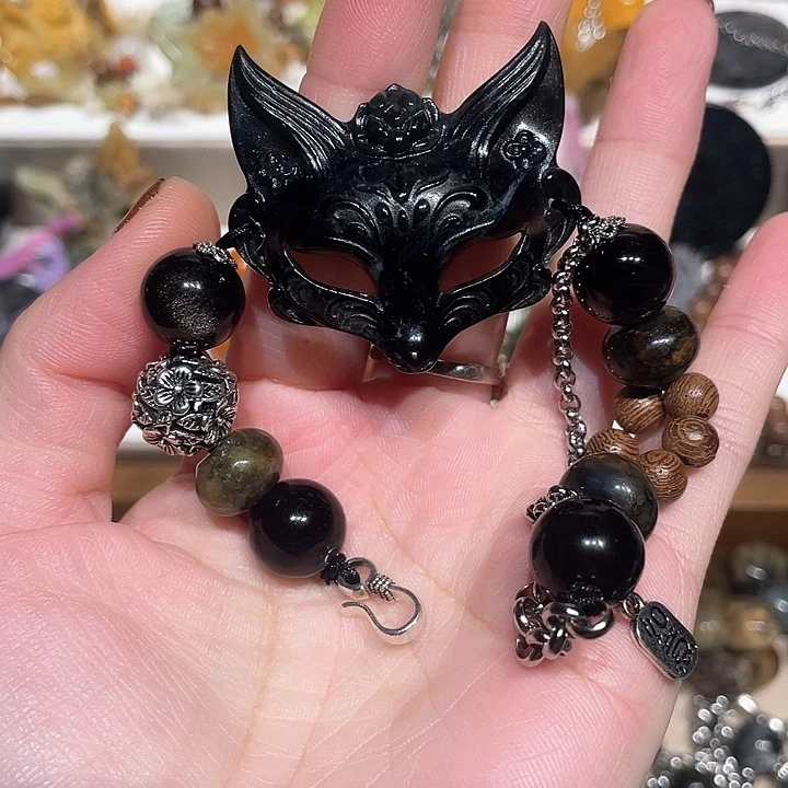 蛇纹石玉合金颈饰