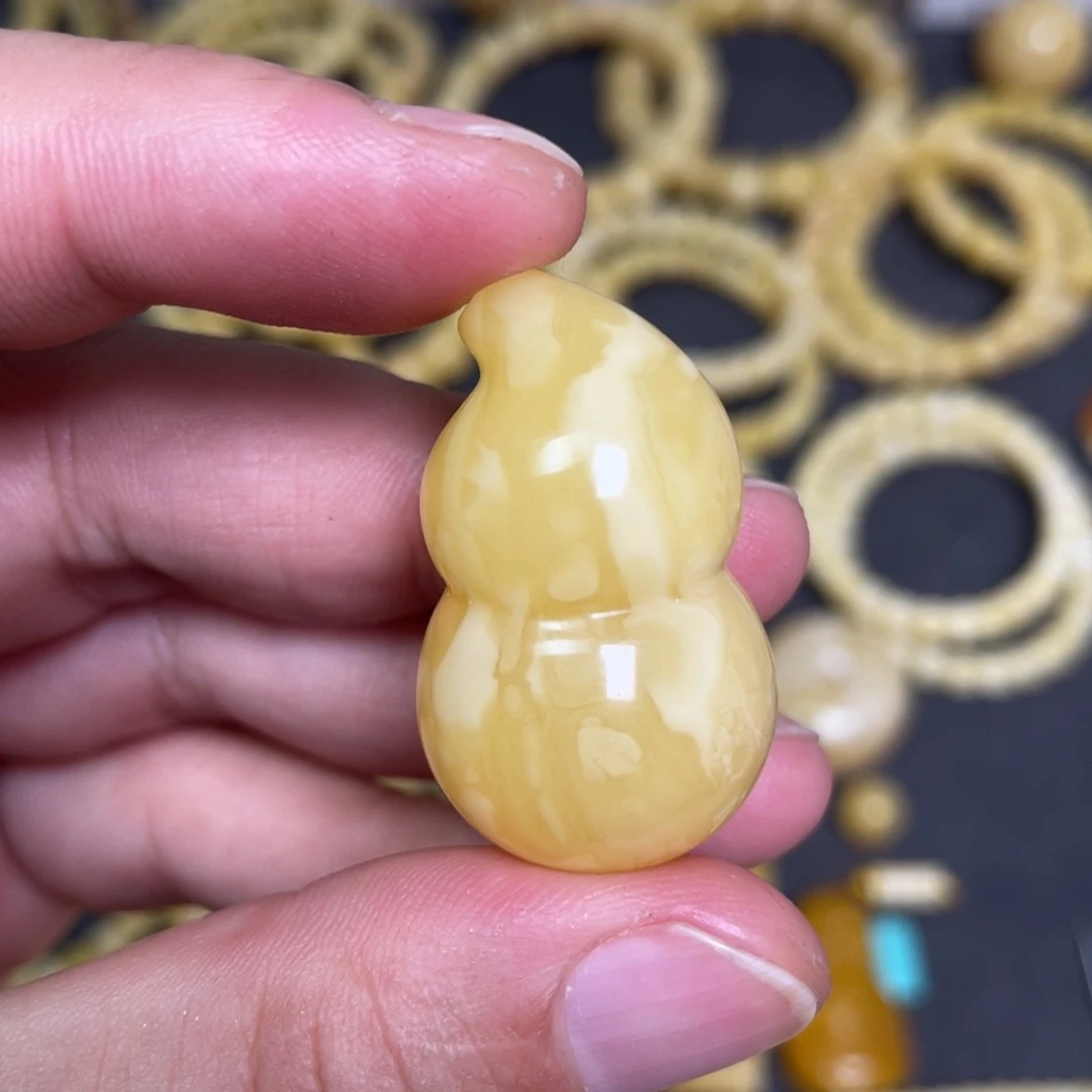 蜜蜡未镶嵌裸石蜜蜡葫芦