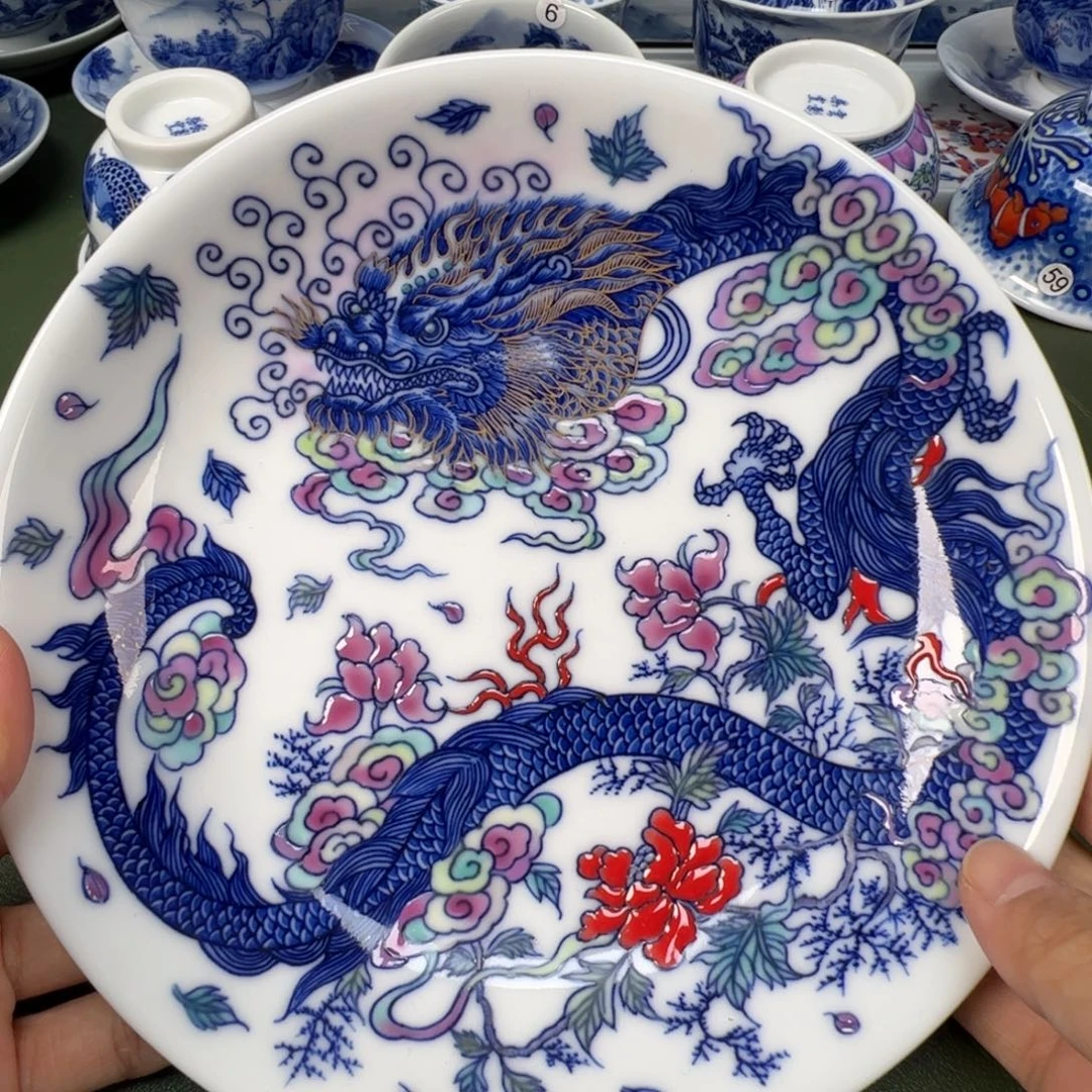 陶瓷景德镇纯手工纯手绘茶具木木