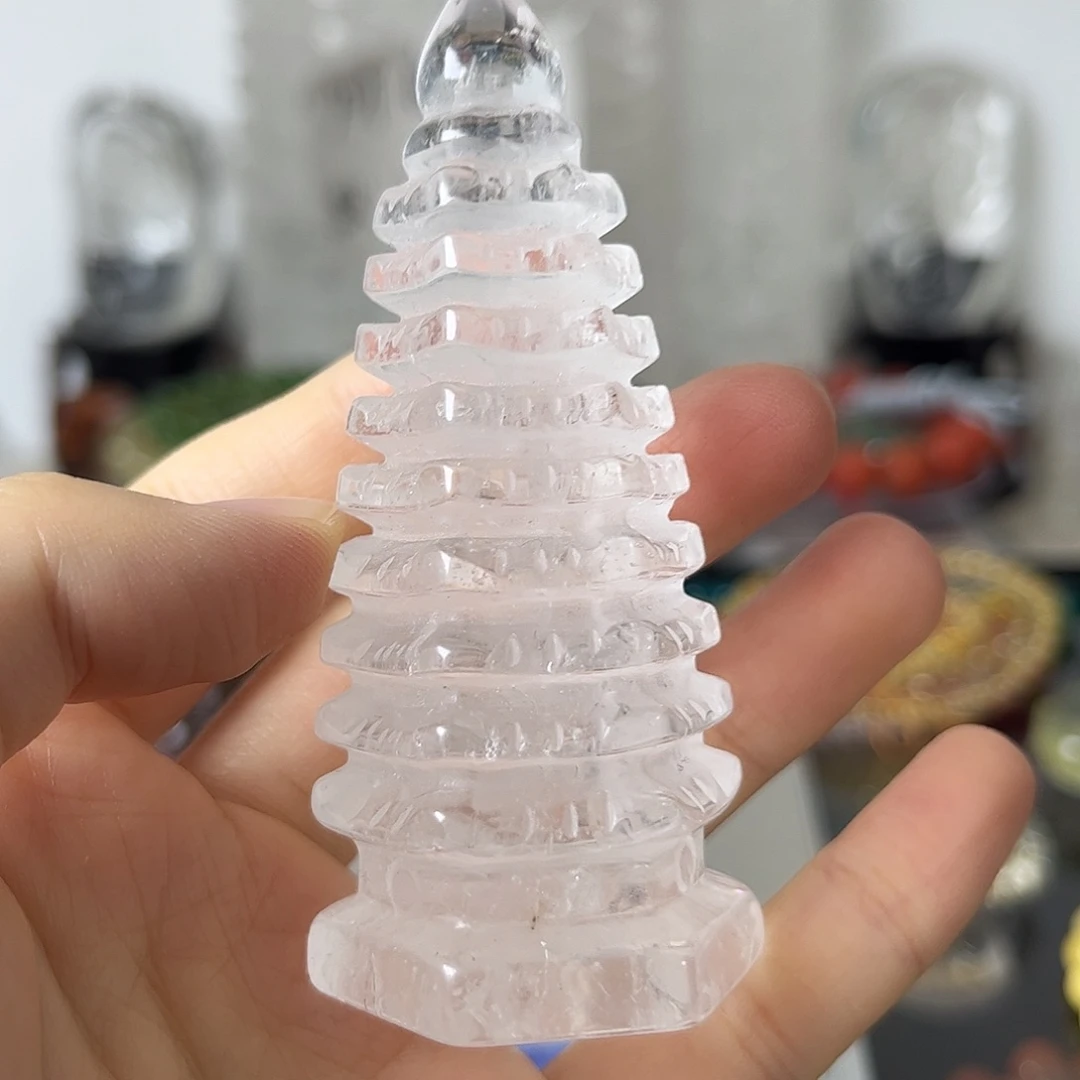 未镶嵌大型摆件（非配饰）水晶矿坑文昌塔