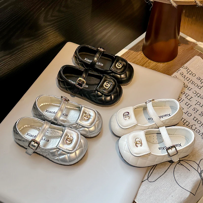 小皮鞋2025春季新款鞋子小香风软底凉鞋宝宝1-3小女孩公主鞋