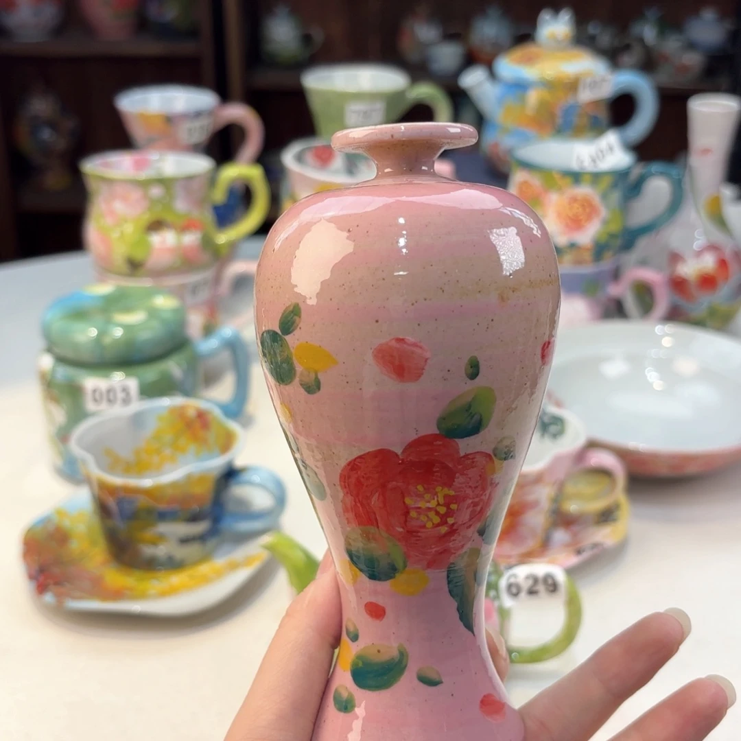 景德镇手绘高温釉下彩陶瓷茶具