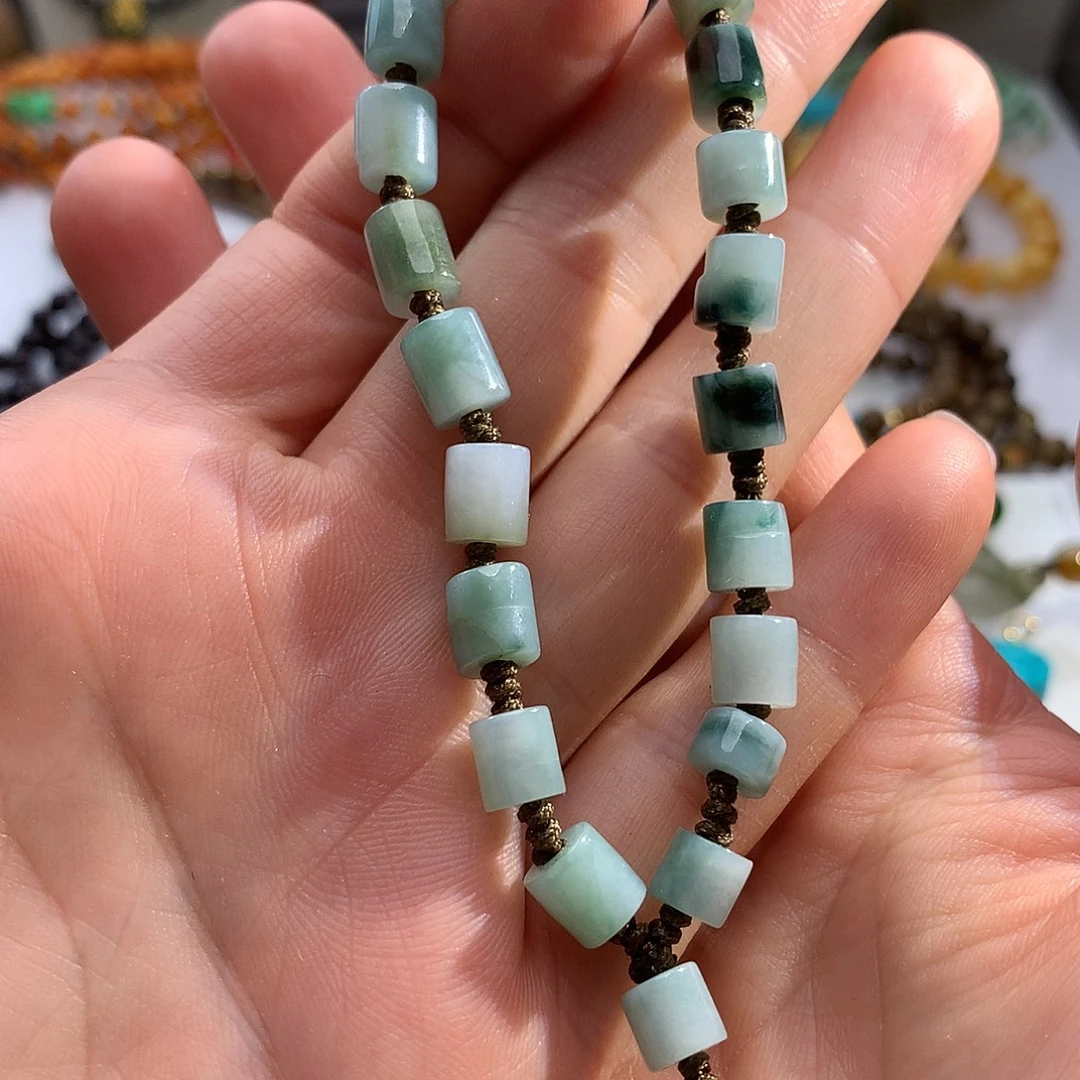 翡翠未镶嵌颈饰翡翠手机链