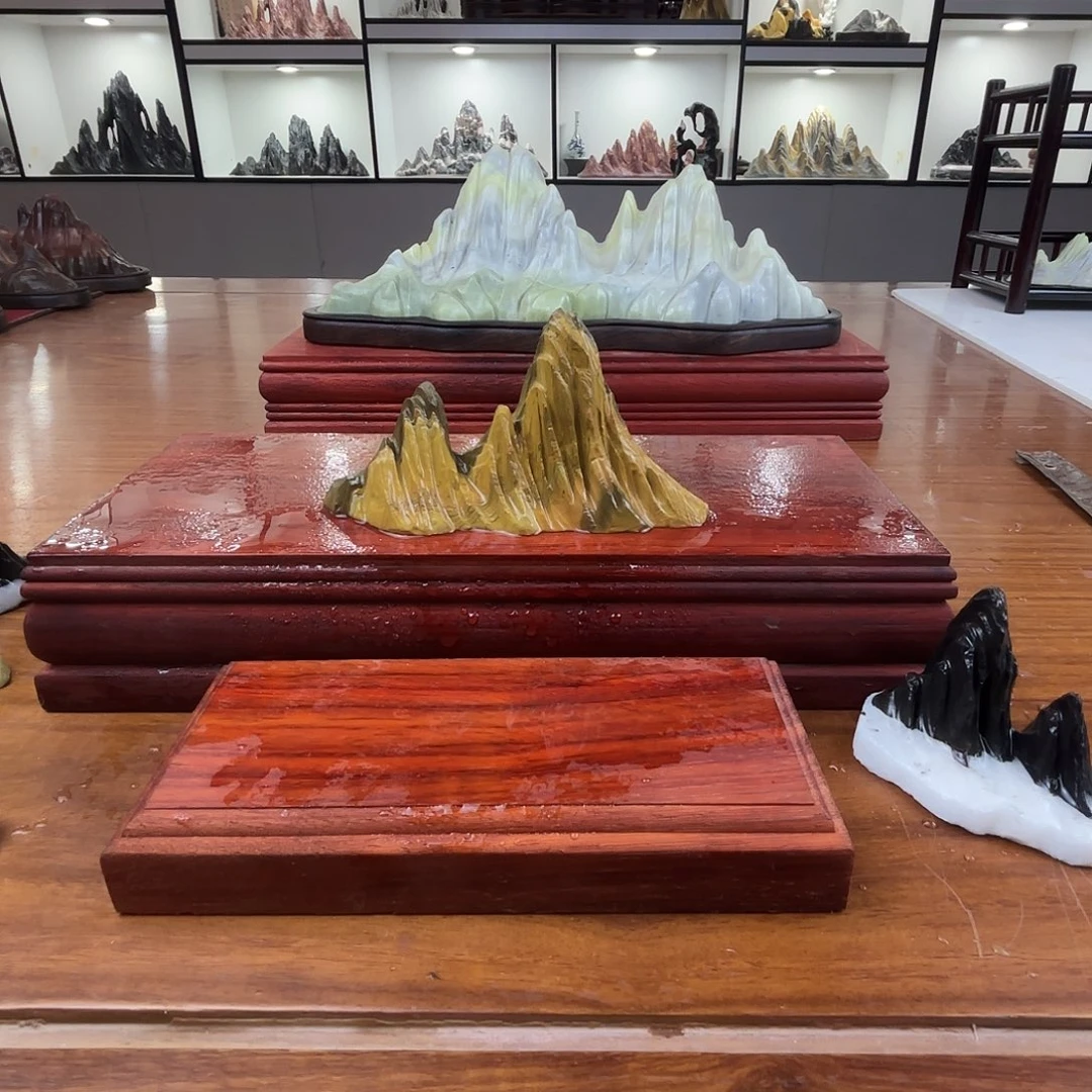 比***t石材灵璧石雕刻山峰摆件