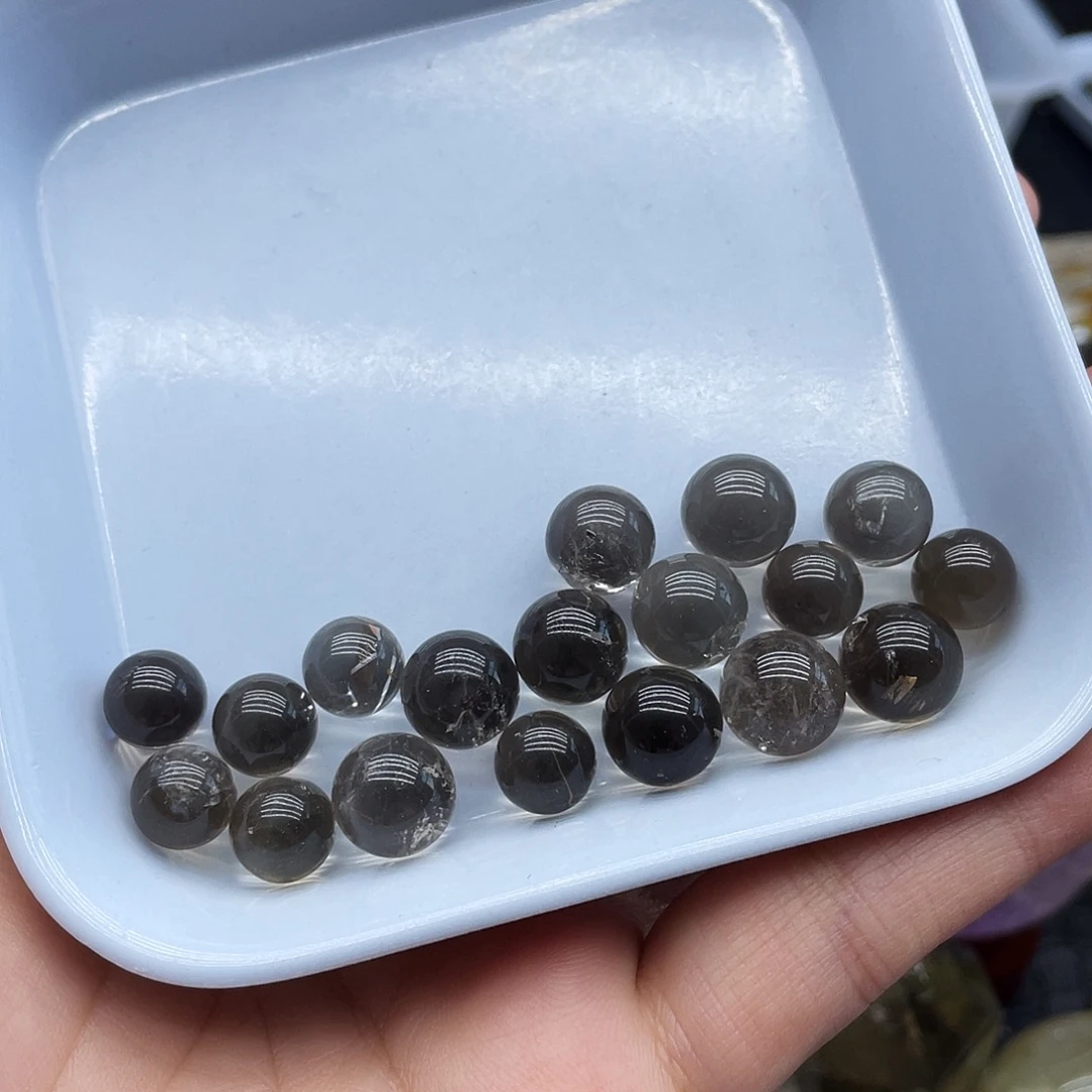 珠宝半成品未镶嵌水晶98茶水晶小球