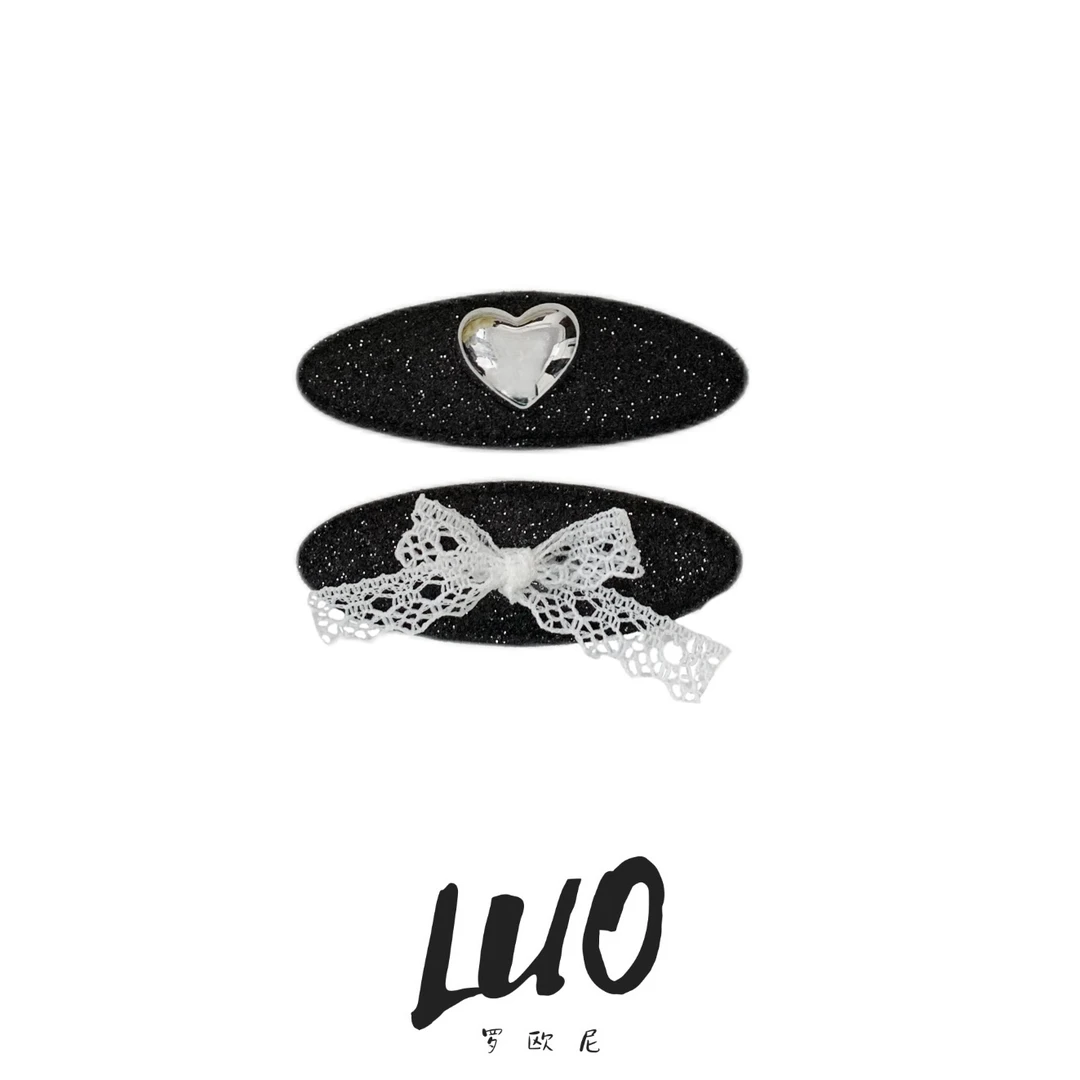 【罗欧尼】韩系蝴蝶结爱心BB夹一对百搭ins边夹发夹碎发夹刘海夹