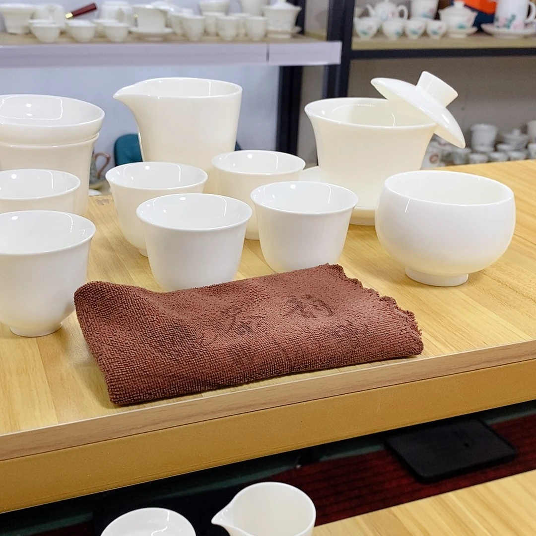 羊脂玉白瓷白瓷茶具套装