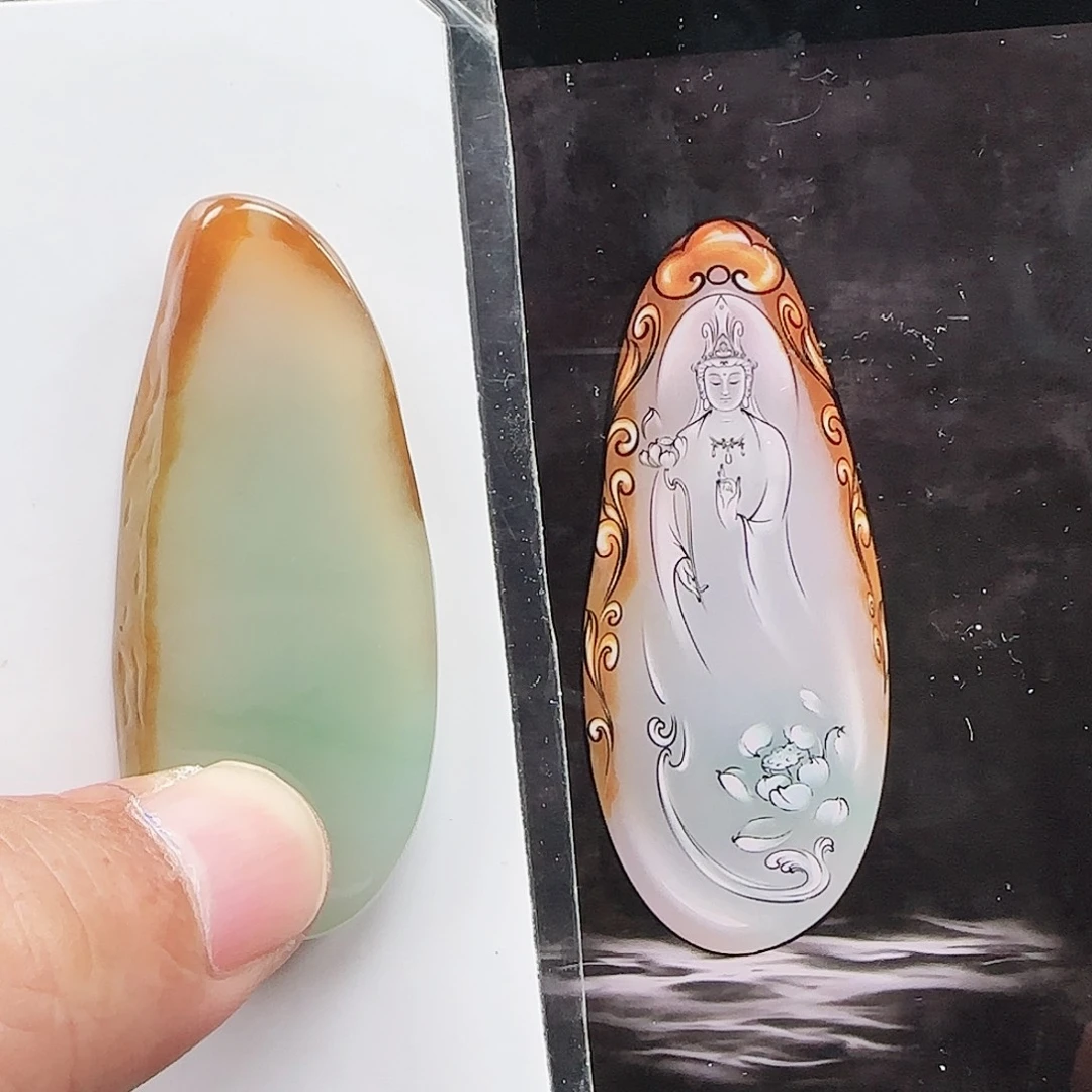 定制翡翠未镶嵌缅甸天然A货翡翠含老师工艺
