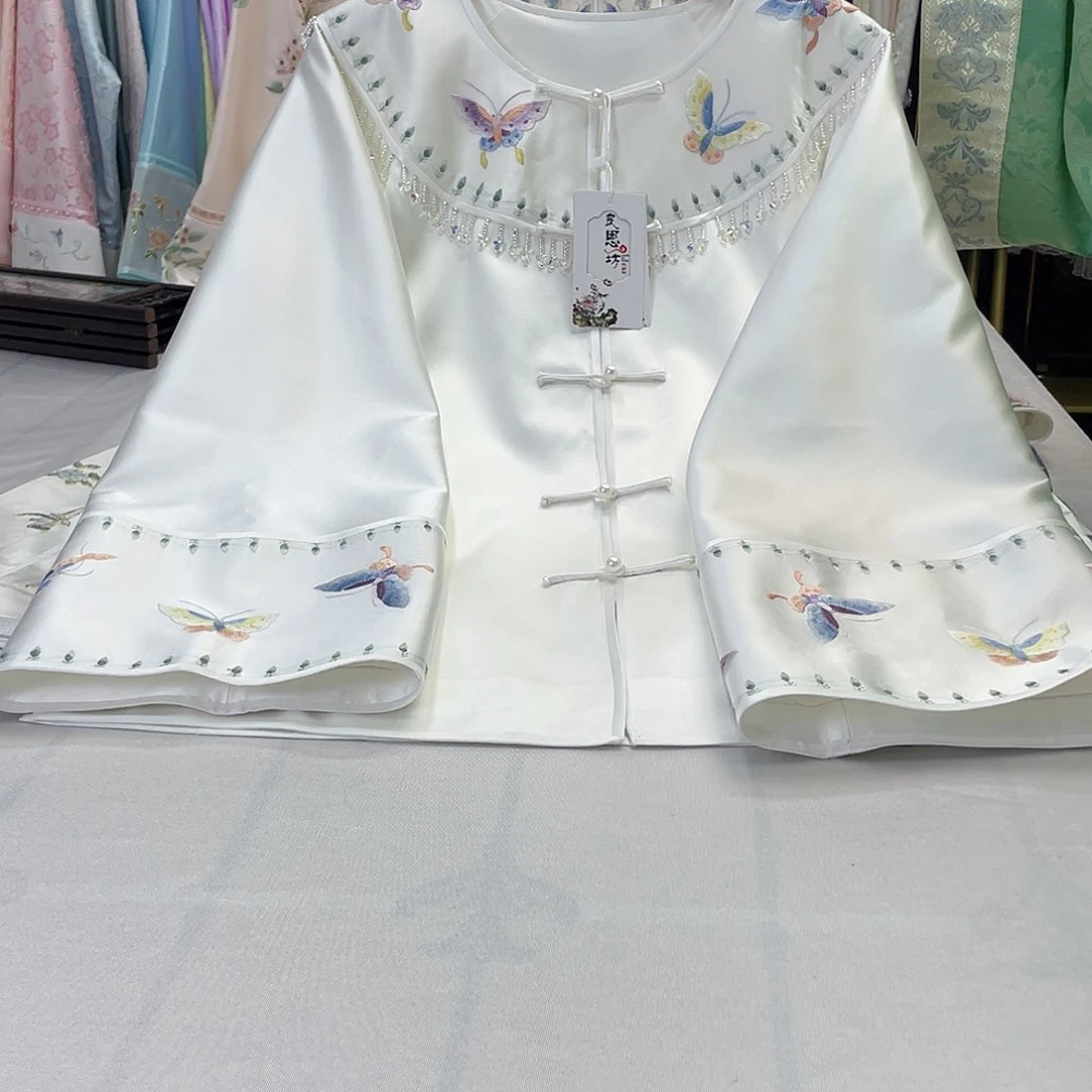桑蚕丝苏绣太太服上衣