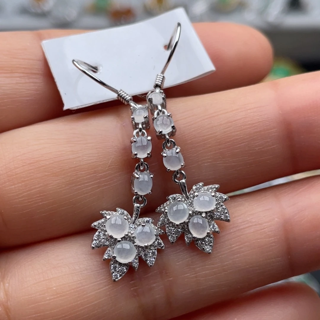 翡翠银S925镶嵌吊坠(不含链)