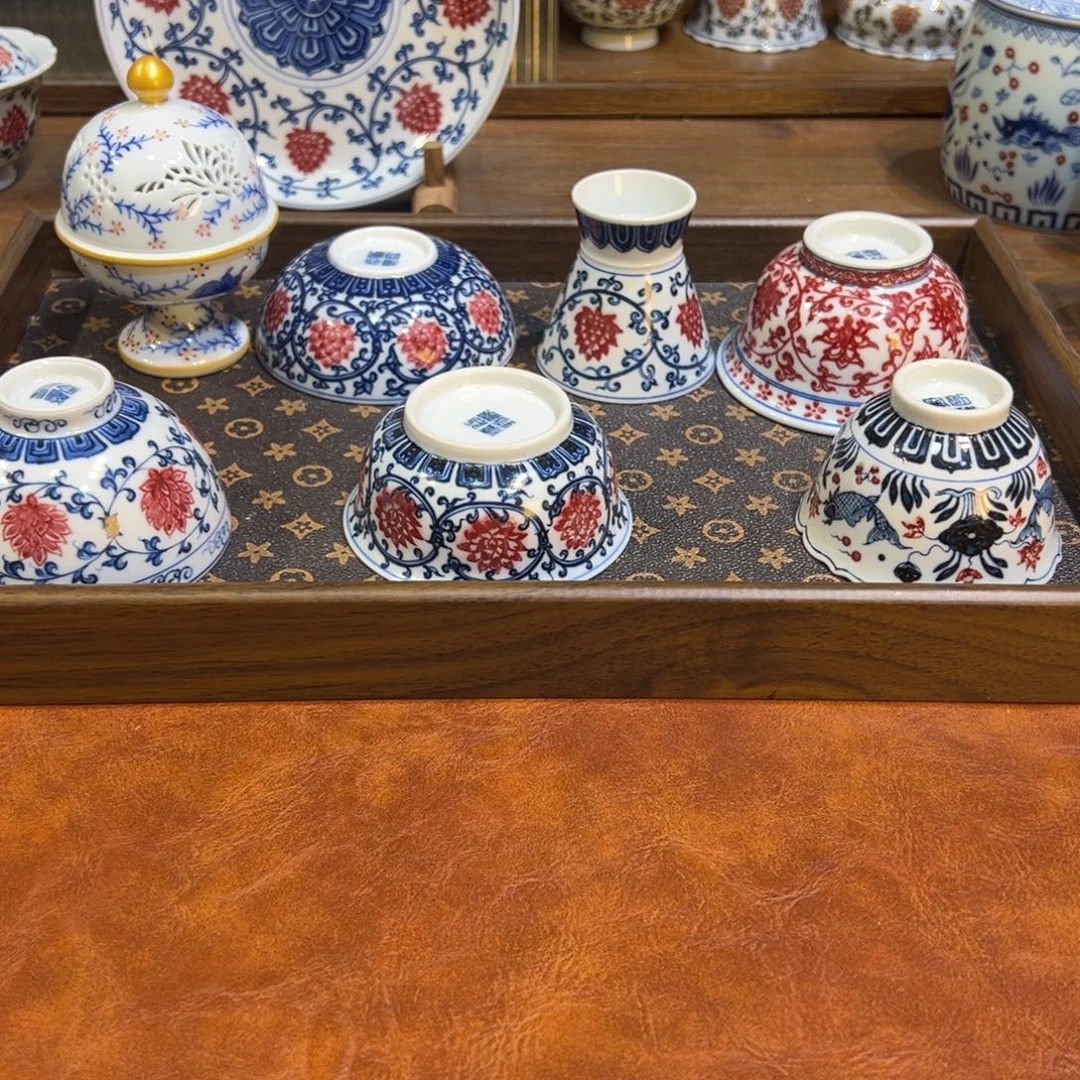 陶瓷摆件景德镇陶瓷茶器百宝箱