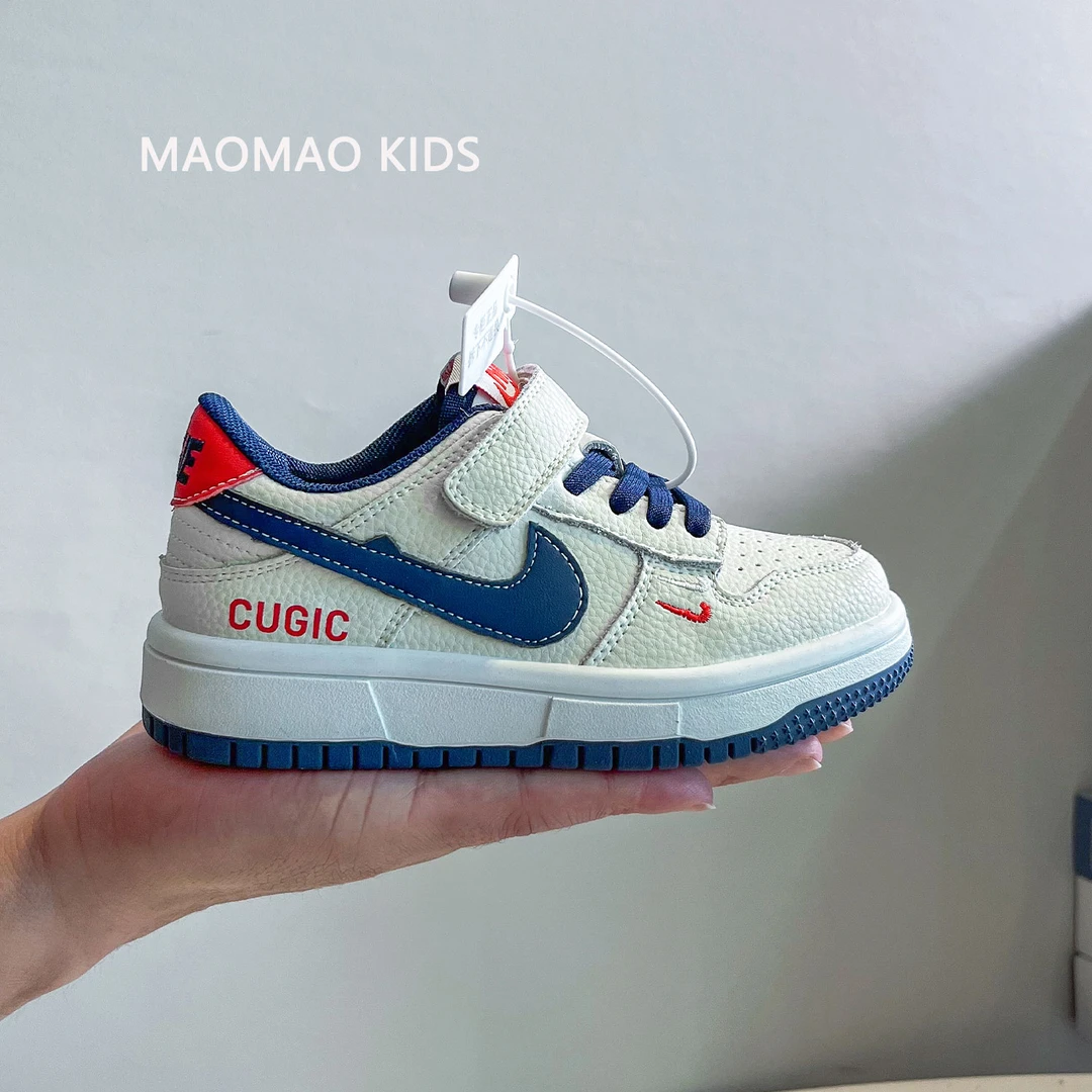 巴拉ajAJ童鞋米蓝色板鞋儿童2025新款春秋季女童鞋子运动鞋低帮男