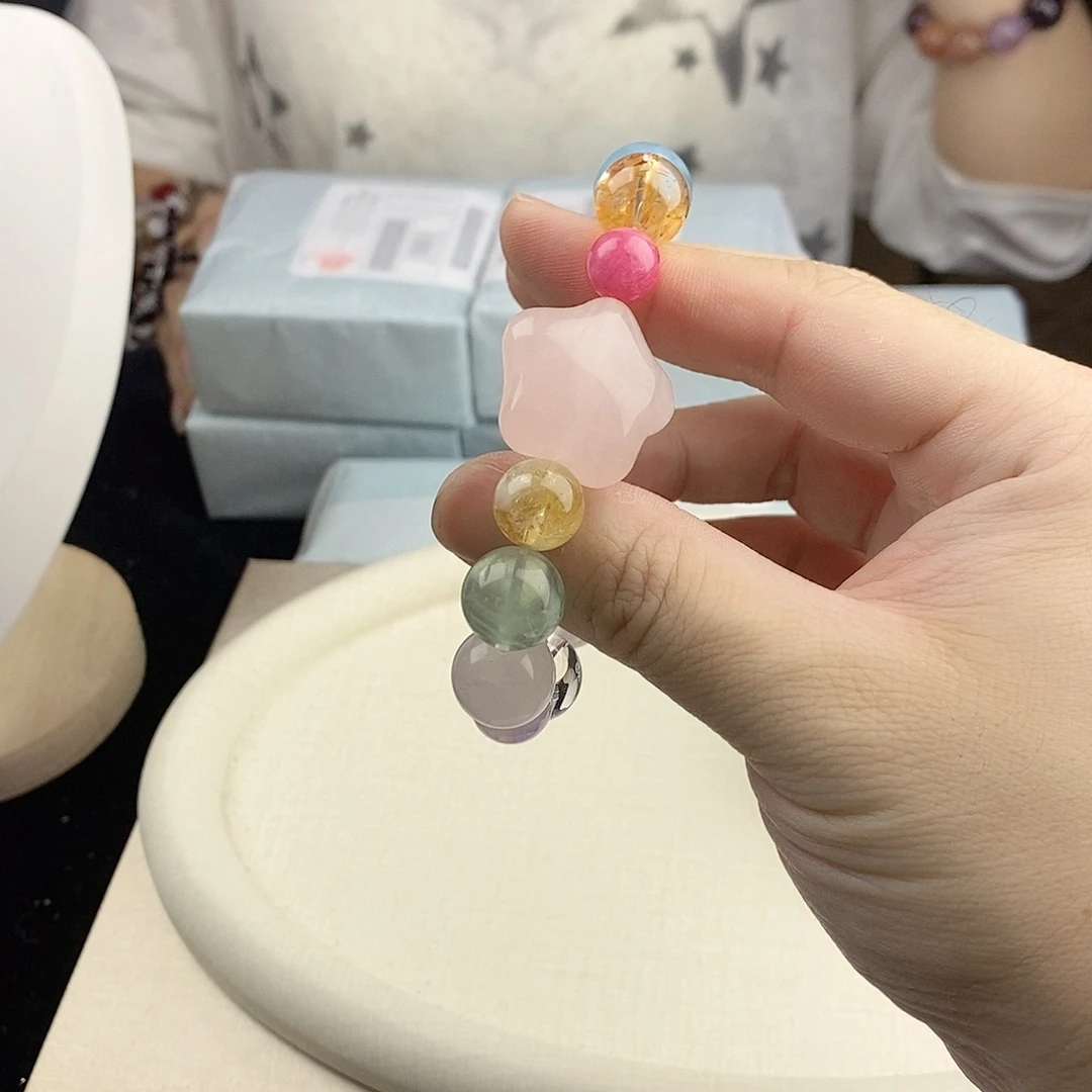 银S925镀金镶嵌手链水晶