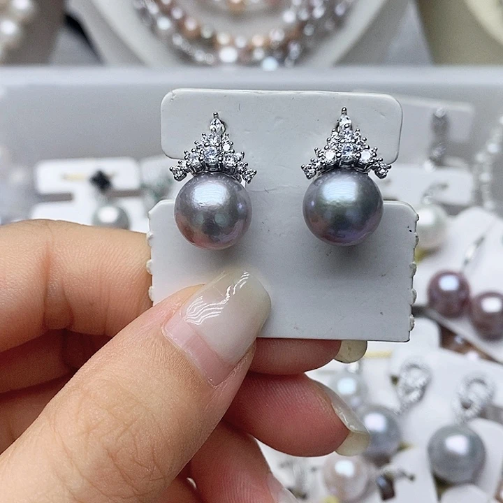未镶嵌淡水珍珠耳钉