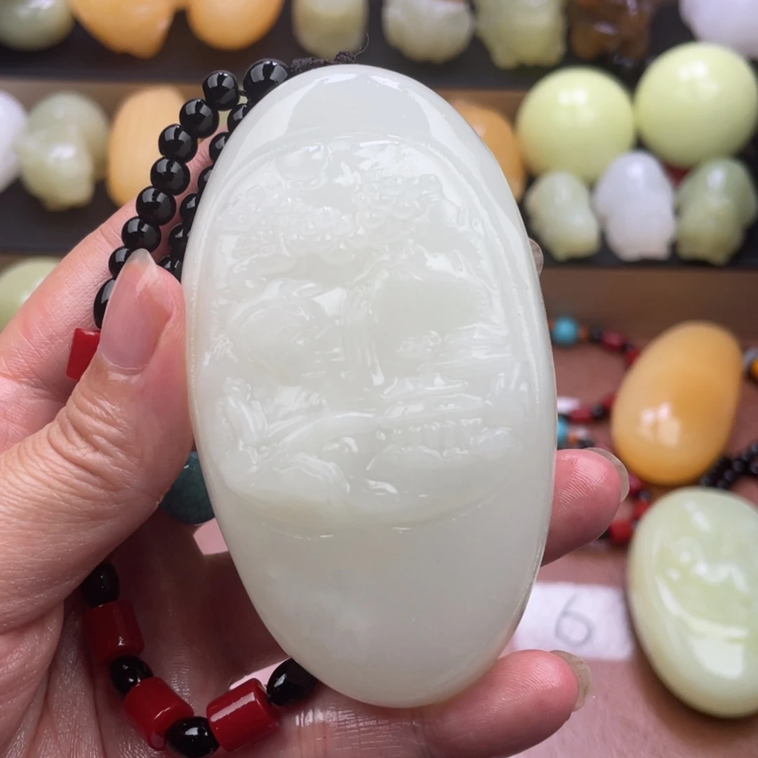 清***⁶石材天然古青石手把件